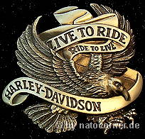 Harley-Davidson Gürtelschnalle - Live to ride HD - von Raintree