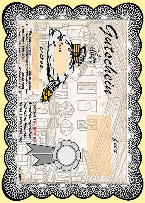 der Gutschein - fertig zum Ausdrucken