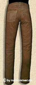 Büffel - Nubuk -"Retro" Lederjeans