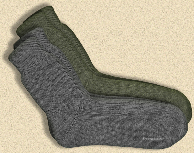 der bekannte Bundeswehrstrumpf -in kurzer Ausführung